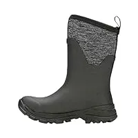 muck boots arctic ice, botte de pluie femme, black/heather jersey, 20 eu