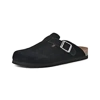 white mountain shoes bari sabots en cuir, noir (daim noir), 38 eu