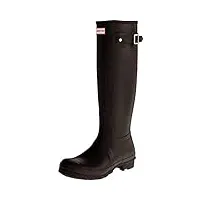 hunter women's original tall black knee-high rubber rain boot - 7m