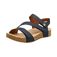 josef seibel femme sandale à lanières tonga 25, dame sandales,largeur g (normale),sandale d'été,confortable,sandale,bleu (jeans),38 eu / 5 uk