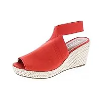 kenneth cole reaction femme carrie espadrille wedge sandales cale, rouge, 41 eu