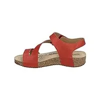 josef seibel femme sandale à lanières tonga 25, dame sandales,largeur g (normale),confortable,sandale,chaussure d'été,rouge (rot),39 eu / 6 uk