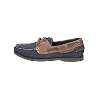 hush puppies henry, chaussures bateau homme - blue (blue (blue/tan blue/tan) blue/tan), 47 eu