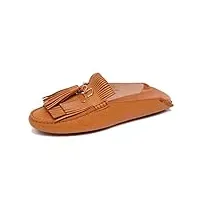 f3252 mocassino donna light brown tod’s scarpe sabot shoe loafer woman [36]
