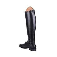 qhp sasha bottes d'équitation en cuir pour adulte noir avec haut interchangeable fermeture Éclair arrière