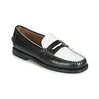 sebago classic dan w slipper & chaussures bateau, noir/blanc, 38 eu