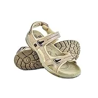 zerimar sandales femme Été en cuir - sandale randonnée -chaussure femme ete - idéal pour sport et d'extérieur - confortables et durables sandales femme - couleur beige - taille 40