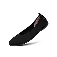 giesswein eco ballerines round noir 42 - chaussures rondes pour dames, chaussures d'été élégantes en bouteilles pet recyclées, expadrilles confortables.