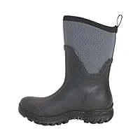 muck boots arctic sport mid, botte de pluie femme, noir/gris, 38 eu