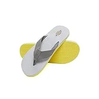 dickies tongs pour homme, gris-jaune, 8-9