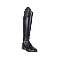 qhp sasha bottes d'équitation en cuir pour adulte avec dessus interchangeable noir taille 42 eu, noir , 42 eu large