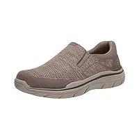 skechers homme expected 2.0-arago slip on canvas mocassin, taupe, 41 eu