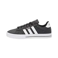 adidas men's daily 3.0 skate shoe, black/white/black, 10.5