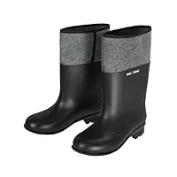kotarbau bottes en caoutchouc - unisexe - bottes de travail - bottes de travail - imperméables - bottes d'hiver - bottes de pluie, noir/gris, 45 eu