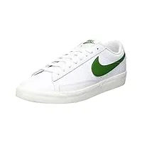 nike homme blazer low leather chaussure de basketball, white/forest green-sail, 42 eu