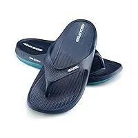 aqua speed alcano sandales de bain pour hommes et femmes | séparateurs d'orteils | sandales de douche | antidérapants | bleu | taille: 40