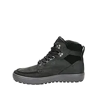ecco soft 7 tred moc toe boot sneaker pour homme - noir - black oil nubuck, 42/43 eu