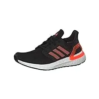 adidas ultraboost 20 w, chaussures de running compétition femme, noir noir/corail signal/blanc ftwr, 36 eu