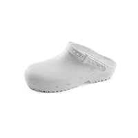 schu'zz bloc - sabot autoclavable femme - chaussures de bloc opératoire - antidérapant, stérélisable et confortable - norme en iso 20347 - blanc, 38 ue