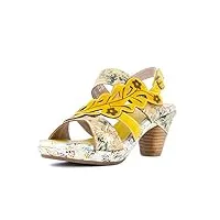 laura vita beclforto 12 sandales mode femme, schuhgröße_1:40, farbe:jaune