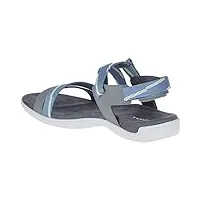 merrell district mendi sandale à bretelles pour femme, gris (bleu nuit), 43 eu