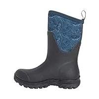 muck boots arctic sport mid, botte de pluie femme, navy topography, 26.5 eu