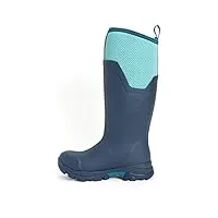 muck boots arctic ice bottes de pluie pour femme - bleu - bleu marine géométrique., 35 eu