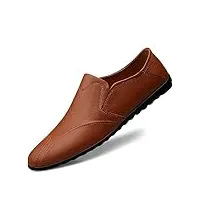 mocassins décontractés en cuir pour hommes business brogue comfort sport walking light moccasin 41 eu rouge,25.5 cm du talon aux orteils