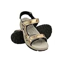 zerimar sandales femme Été en cuir - sandale randonnée -chaussure femme ete - idéal pour sport et d'extérieur - confortables et durables sandales femme - couleur gold - taille 39