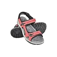 zerimar sandales femme Été en cuir - sandale randonnée -chaussure femme ete - idéal pour sport et d'extérieur - confortables et durables sandales femme - couleur red - taille 38