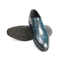 chaussures italiennes pour homme derby brogue blake rapid - sur mesure - ostra - bleu - bleu, 42.5 eu