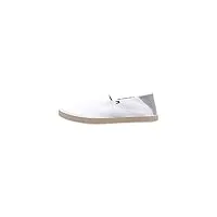 tommy hilfiger espadrilles homme easy summer slip-on chaussures en toile, blanc (white), 40 eu