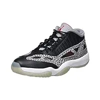 nike air jordan 11 retro low, chaussure de basketball homme, black cement, 43 eu