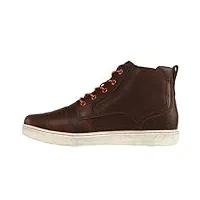 harley-davidson men's bateman ankle pro sneaker, brown, 8.5