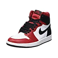 nike air jordan 1 retro high, chaussure de basketball femme, gym red/black-white, 44 eu
