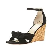 jessica simpson women's delirah espadrille wedge sandal, black, 9