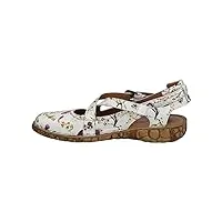 josef seibel femme sandale à lanières rosalie 13, dame sandales,largeur g (normale),chaussure d'été,confortable,blanc (weiss-multi),39 eu / 6 uk