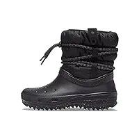 crocs femme classic neo puff luxe boot w botte de neige, noir, 38/39 eu