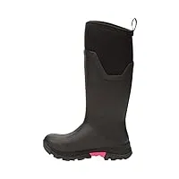 muck boots femme arctic ice agat botte de pluie, noir/rose vif, 41 eu