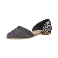 toms women's jutti d'orsay loafer flat, pavement grey, 6