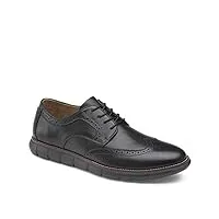 johnston & murphy holden wingtip chaussures de ville classiques en cuir véritable pour homme, noir (cuir pleine fleur noir), 41.5 eu