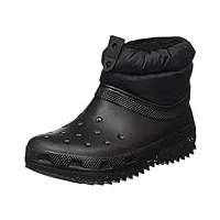 crocs bottes classiques neo puff shorty w snow pour femme, noir, 38/39 eu