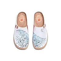 uin blossom pantoufles pour femme - chaussures de sport confortables - chaussures de randonnée peintes - chaussures à enfiler - en toile - multicolore, pantoufles pacific time, 40 eu