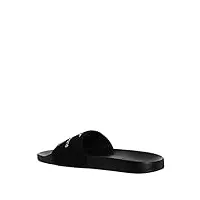 calvin klein jeans tongs slide monogram co sandales de bain homme, noir (black/bright white), 43