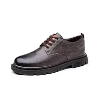 aisfn hommes oxford en daim affaires chaussures de marche décontractées chaussures de conduite chaussures habillées chaussures derby de mode brun41 eu 10.04''