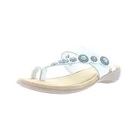 minnetonka sasha women's sandal 8 b(m) us white-turquoise