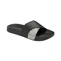 dunlop tongs pour femme - sandales confortables - bout ouvert - pour la plage - chaussures d'été, tinto noir, 41 eu