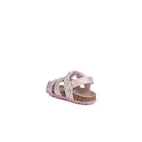 geox bébé fille b sandal chalki girl sandales, lt pink/fuchsia, 23 eu