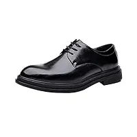 dadawen chaussure homme cuir, derby mariage dressing chaussures de ville à lacets oxford noir 44