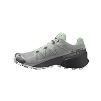 salomon speedcross 5 chaussures de trail running pour femme, accroche, stabilité, fit, wrought iron, 45 1/3
